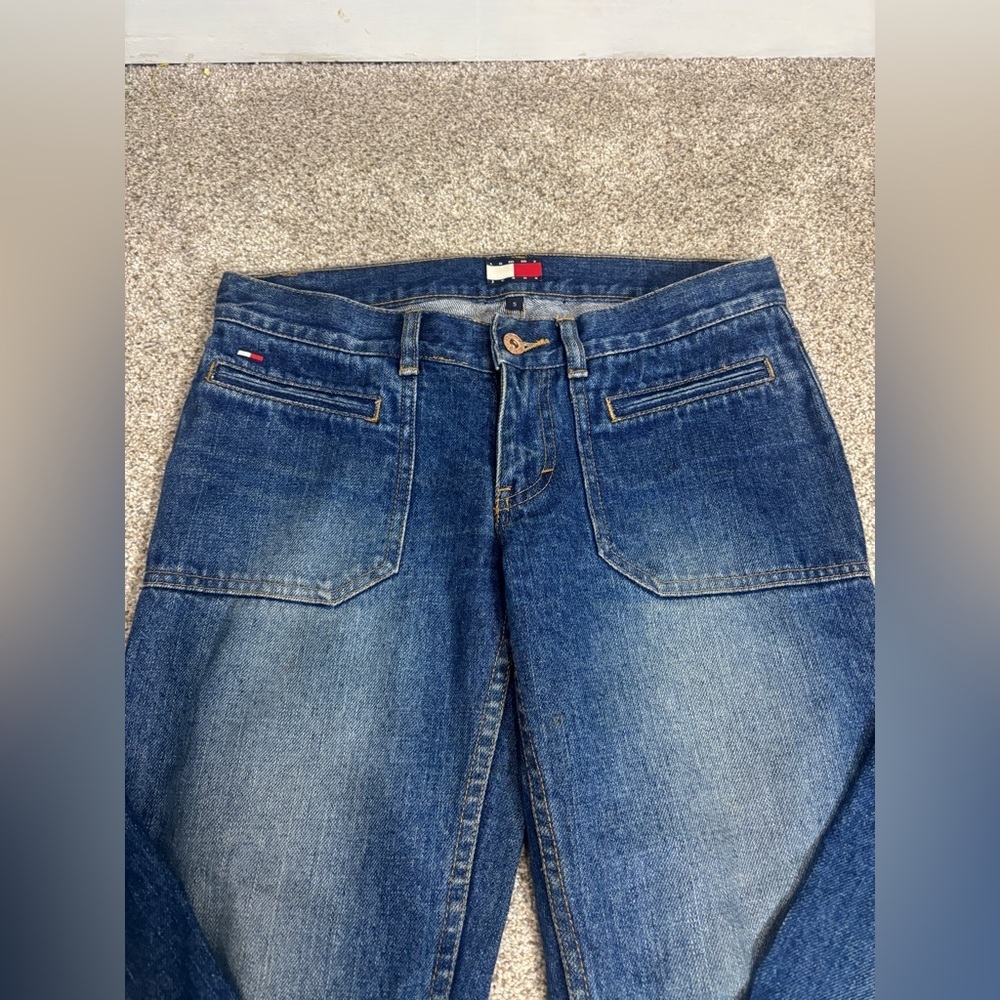 Vintage Y2K Tommy Jeans Low Rise Size 5 Straight Jeans 90s 2002 - Picture 6 of 13